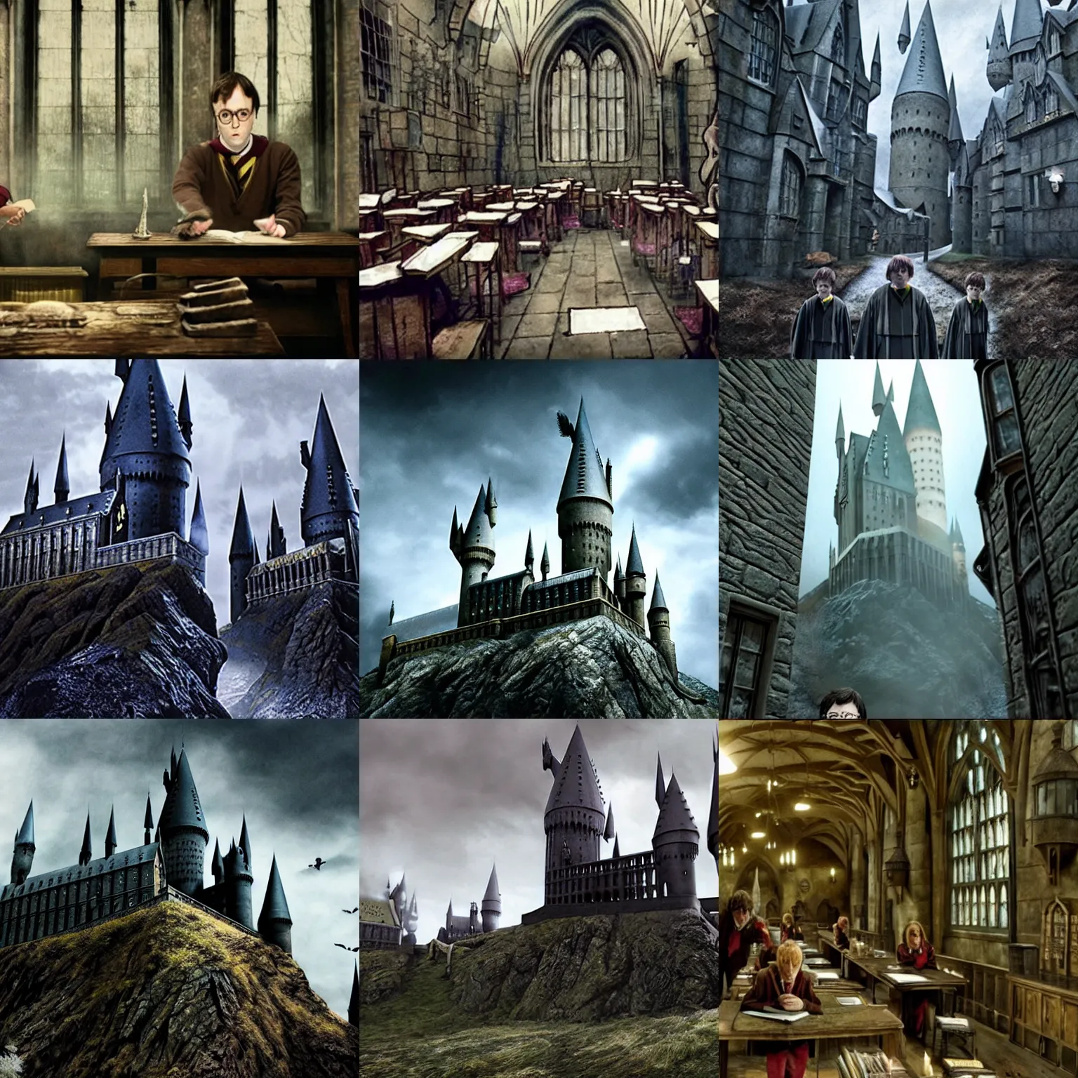 Prompt: harry potter movie still in hogwarts, by david firth, realistic, highly detailed, photo realistic, cinematic