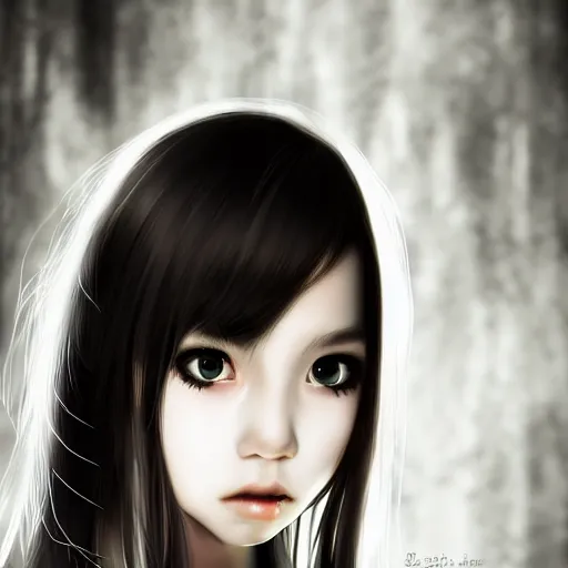 Image similar to headshot portrait of young demon girl by WLOP, bokeh, fine details