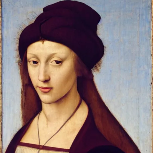 Image similar to portrait of a renaissance young woman