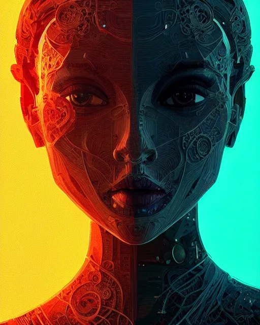 Image similar to portrait of a beautiful woman monster astronaut, intricate abstract. cyberpunk, intricate artwork, bathed in light, octane render, unreal engine, gaudy colors, greg rutkowski, loish, rhads, beeple, makoto shinkai and lois van baarle, ilya kuvshinov, rossdraws, tom bagshaw, alphonse mucha, global illumination