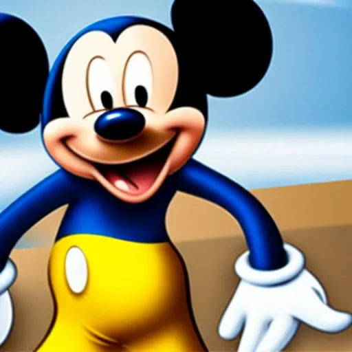 Image similar to still shot of mickey mouse in breaking bad