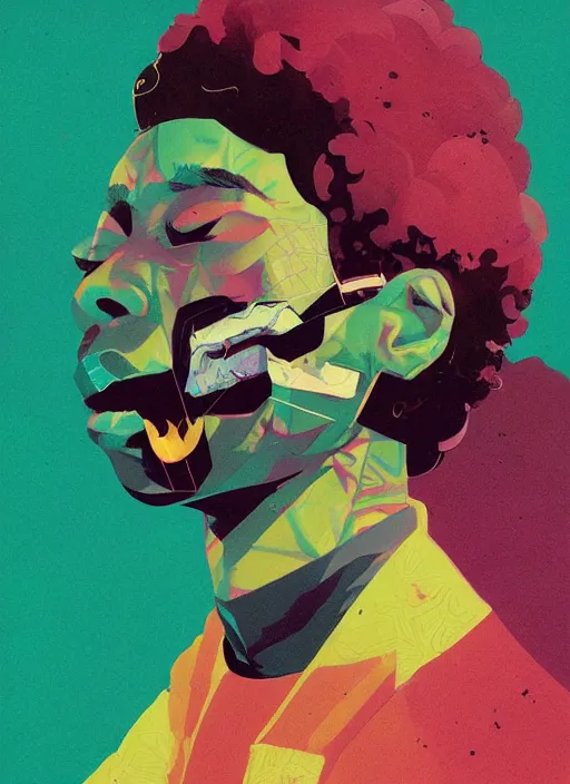 Image similar to profile picture by sachin teng x ofwgkta, marijuana, organic painting, hard edges, masterpiece, smoke clouds, asymmetrical, green, matte paint, energetic