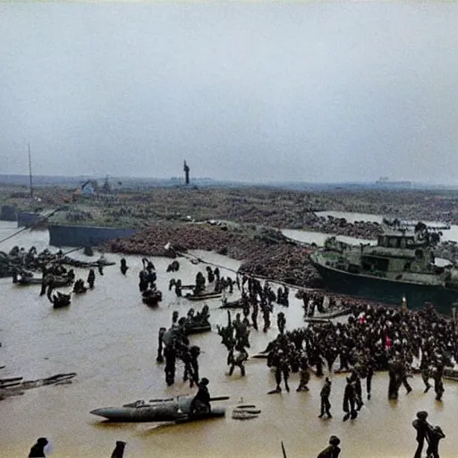 Image similar to d-day, 6 june 1944, colour photo