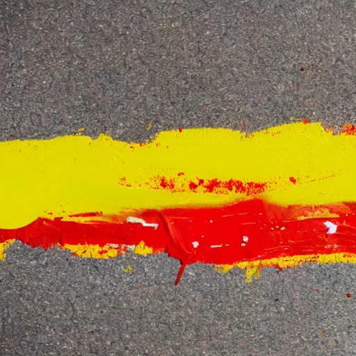 Prompt: red paint mixed with yellow paint