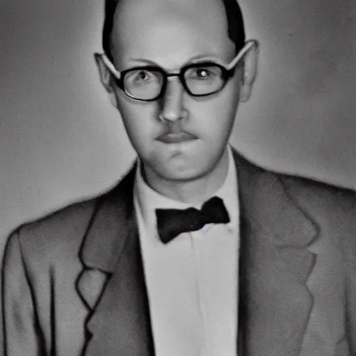 Image similar to Nostalgia Critic, Photorealism, 1950s photograph