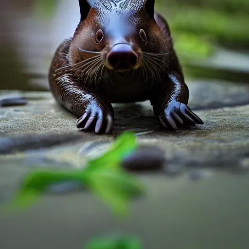 Image similar to photo of a platypus cat, realistic, 4 k