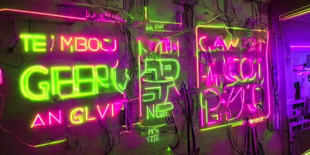 Image similar to twitch, cyberpunk, neon, glow, neon sign