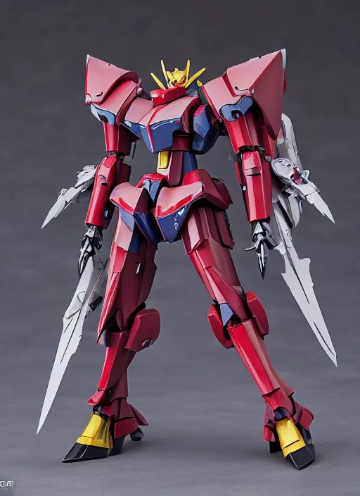 Prompt: dracula, a professionally assembled gunpla kit, action figure mecha, model kit, symmetrical details, by Bandai, professional photography, product photography, official media