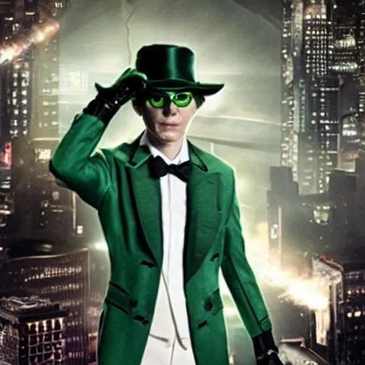 Image similar to film still of Paul Dano as Riddler in a new Batman movie