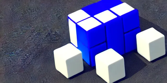Image similar to a computer generated image of a cube surrounded by smaller cubes, a computer rendering by stanley twardowicz, shutterstock contest winner, computer art, rendered in cinema 4 d, quantum wavetracing, rendered in maya