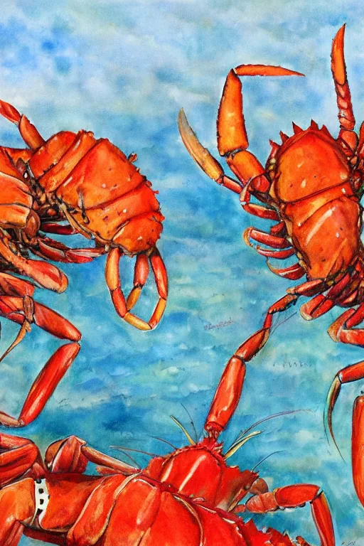 Image similar to giant lobsters by jerry pinkney