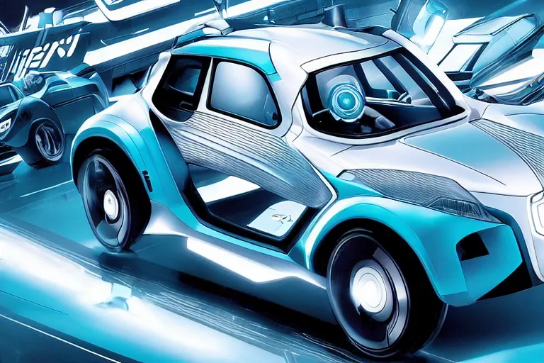 Image similar to Renault 4 car in the Movie TRON (2010) Hatsune Miku VS batman movie poster giant big detail white cliff edge megastructure cargo favela the wall fortre epic Renault 4 cars in the Movie TRON (2010)Renault 4 car in the Movie TRON (2010) Hatsune Miku VS batman movie poster giant big detail white cliff edge megastructure cargo favela the wall fortre epic Renault 4 cars in the Movie TRON (2010)