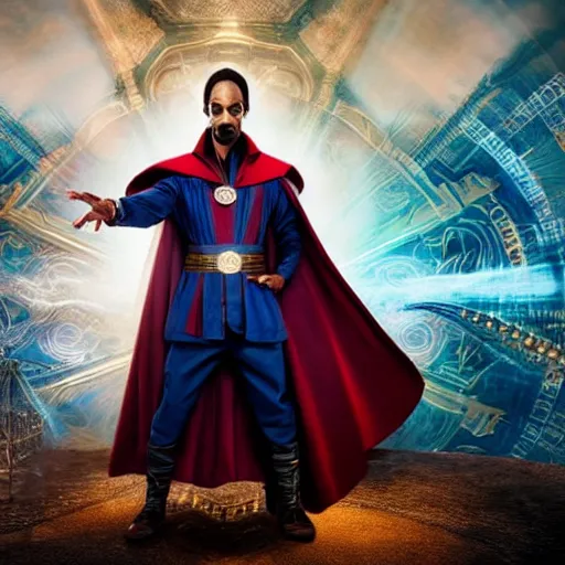 Image similar to snoop dogg as doctor strange, marvel cinematic universe, mcu, 8 k, unedited, photo