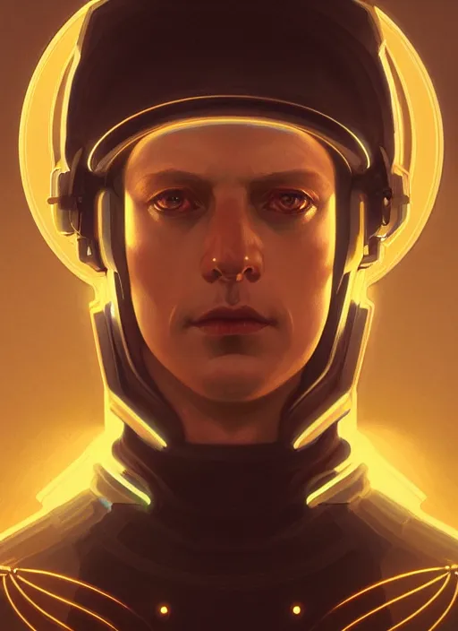 Image similar to symmetry!! portrait of napoleon bonaparte, sci - fi, tech wear, glowing lights!! intricate, elegant, highly detailed, digital painting, artstation, concept art, smooth, sharp focus, illustration, art by artgerm and greg rutkowski and alphonse mucha