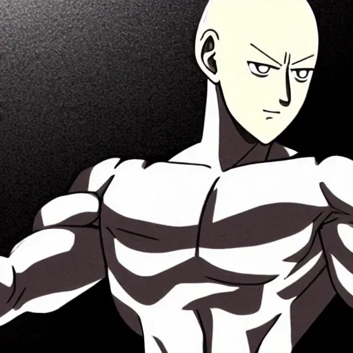 ripped shirtless saitama one punch man instagram, Stable Diffusion