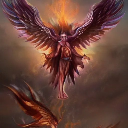 Prompt: people are prayin for phoenix god - realistic - photorealistic - hd - trending art artstation - detailed