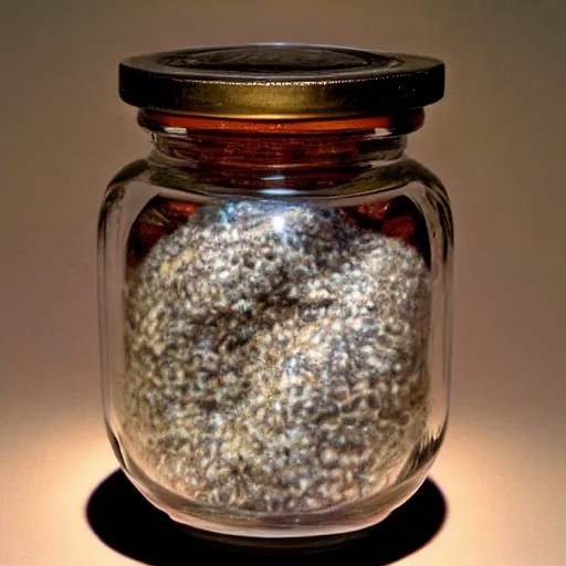 Prompt: the universe contained in a jar
