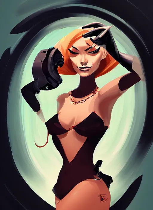 Image similar to a portrait of a lady by greg tocchini