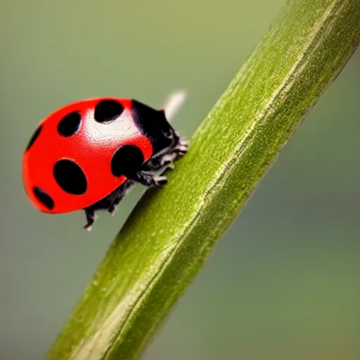 Image similar to a feline ladybug - cat - hybrid, animal photography