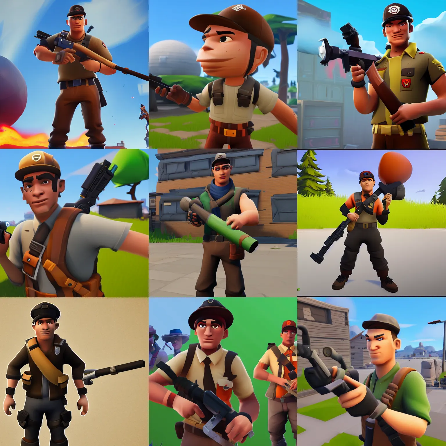 Prompt: Scout from Team Fortress 2 in Fortnite