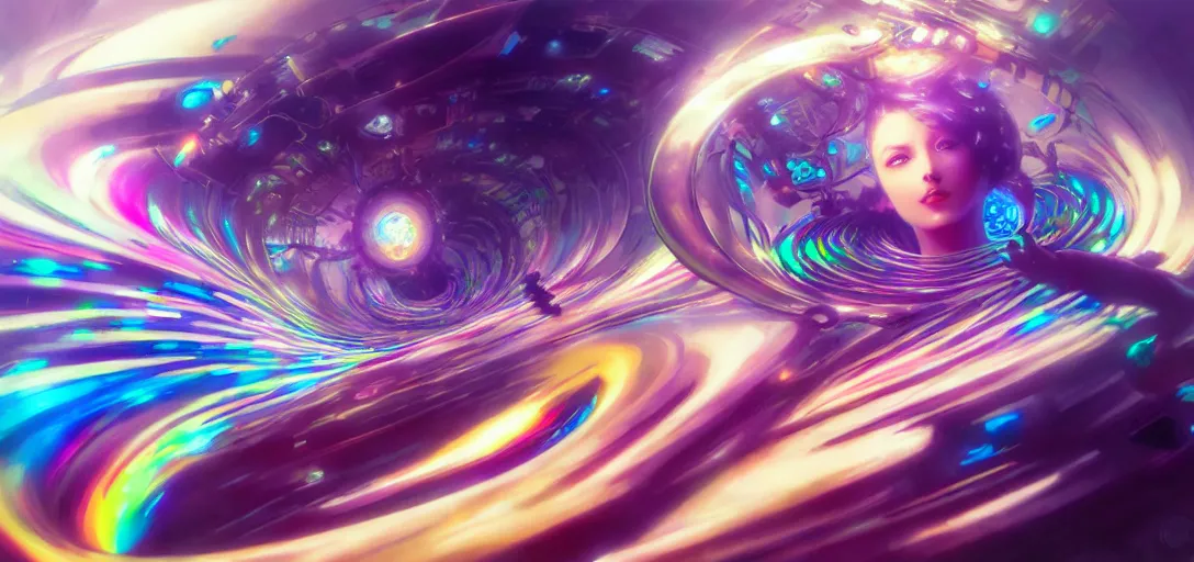 Image similar to swirling vortexes of computer hardware vaporwave aesthetic, colorful, psychedelic, digital painting, artstation, concept art, smooth, sharp focus, illustration, art by artgerm and greg rutkowski and alphonse mucha