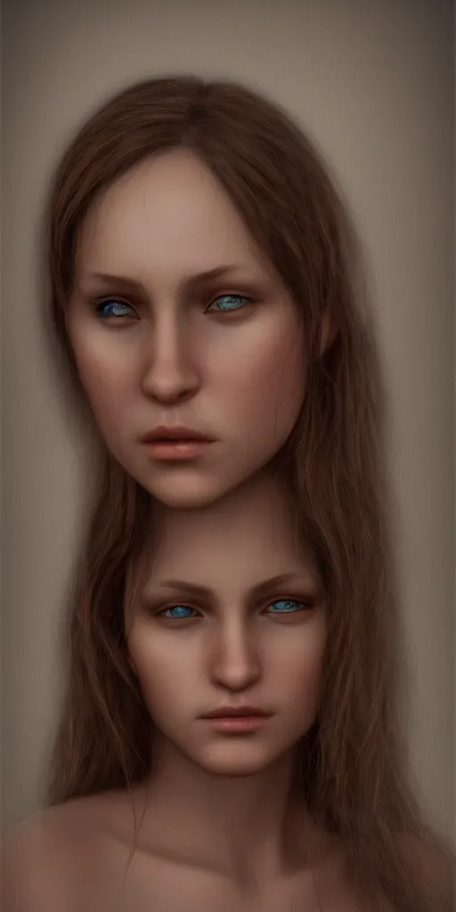 Image similar to hyperrealist female communicant by mike franchina, fantasy art, photo realistic, dynamic lighting, artstation, poster, volumetric lighting, very detailed faces, award winning, full face, symmetry