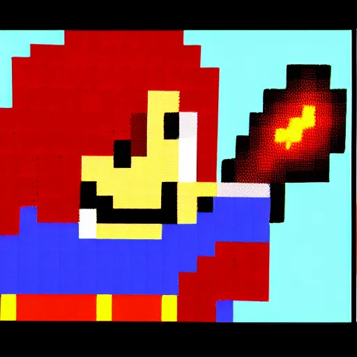 Prompt: Red Mage Statscowski (8-Bit Theater), pixel art