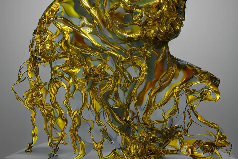 Image similar to Painful pleasures by Lynda Benglis, stunning, high transparency, octane render, 4k, 8k