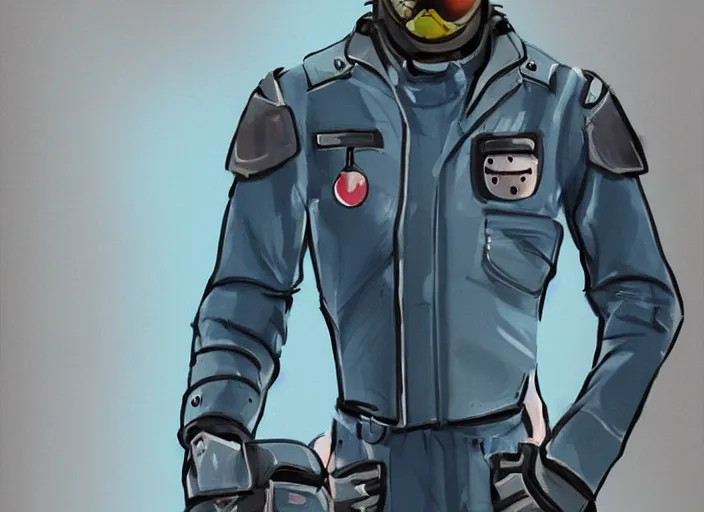 Prompt: budgie wearing a pilot helmet and pilot jacket giving a thumbs up to the viewer, full body concept art, digital painting, 8 k, trending on deviantart, trending on furaffinity, concept art.