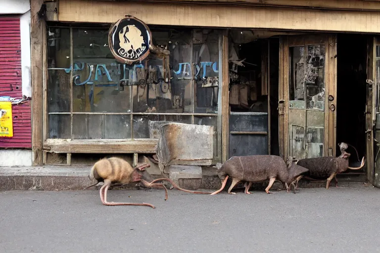 Image similar to pressed rat and warthog close down their shop