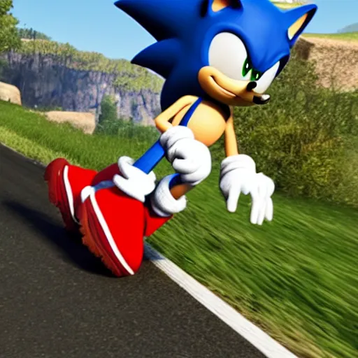 Image similar to sonic the hedgehog in unchanted 4