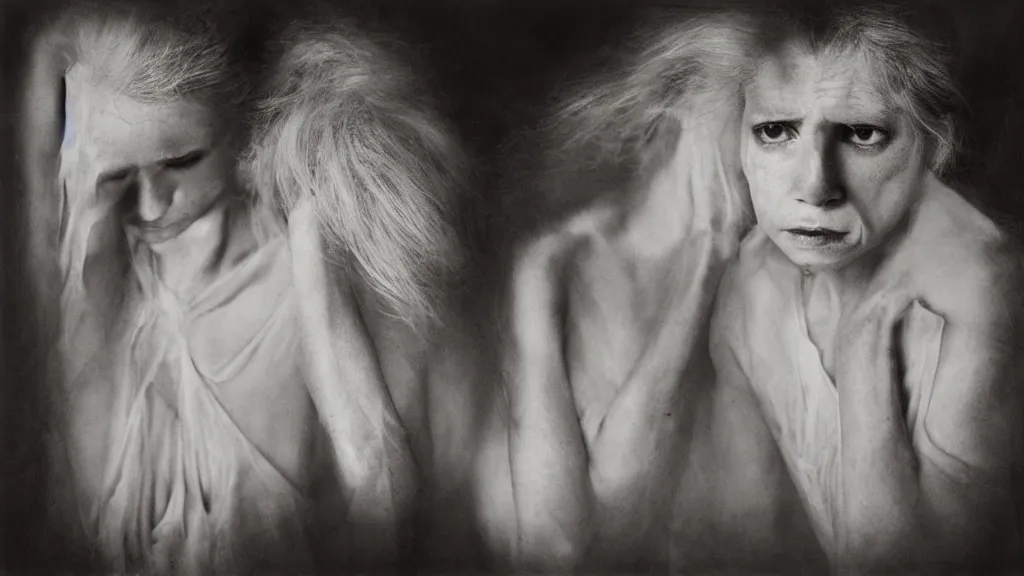 Image similar to despair, intricate faces by Karolina Kuras, sally mann, annie liebowitz