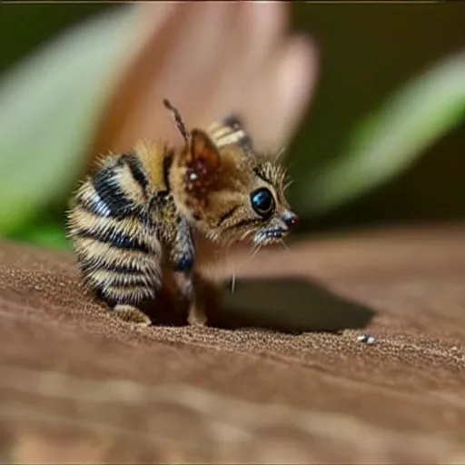 Image similar to photo of world ’ s smallest cat the size of a honeybee