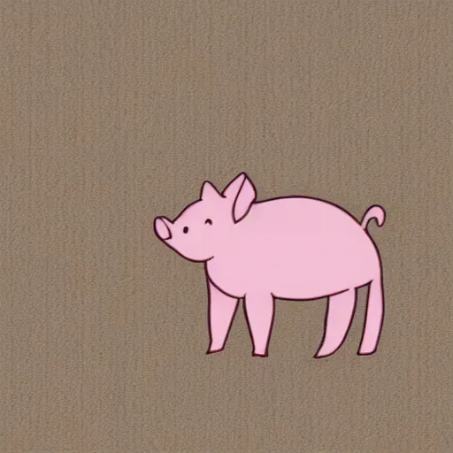 Image similar to minimalistic piglet