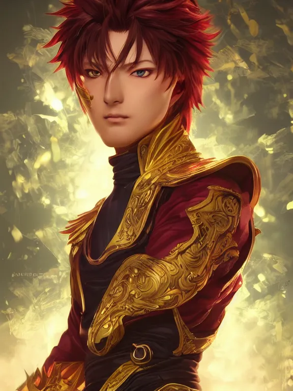Prompt: manly kururugi suzaku, green eyes, hyper detailed, digital art, trending in artstation, cinematic lighting, studio quality, smooth render, unreal engine 5 rendered, octane rendered, concept art, smooth, sharp focus, illustration, art by artgerm and greg rutkowski and alphonse mucha and ian sprigger and wlop