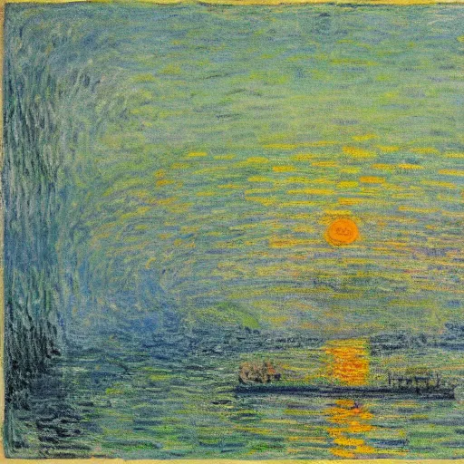 Image similar to economic charts in the style of monet