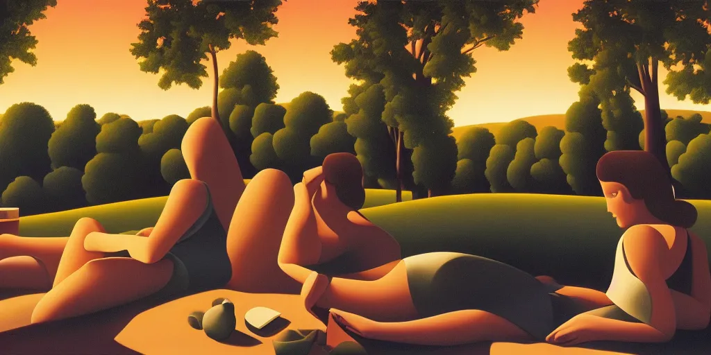 Image similar to lovers heatwave, summer evening, kenton nelson