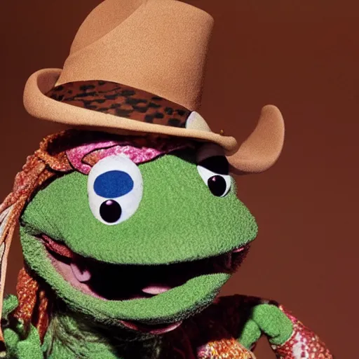 Image similar to cowboy snake jim henson muppet