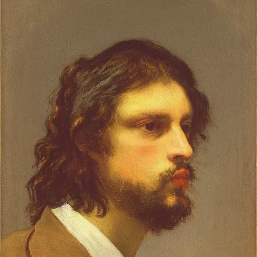 Image similar to head and shoulders portrait by gustave courbet