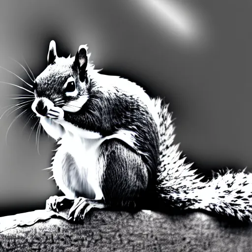 Image similar to full body shot, black and white outline of a squirrel with a white background