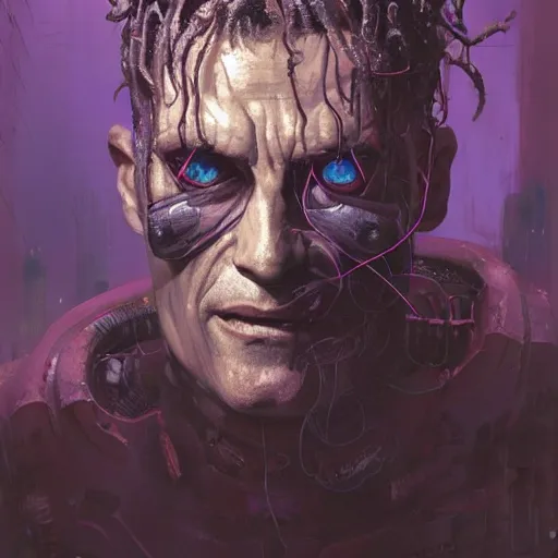 Image similar to realistic portrait of shodan from system shock 2, sentient hyper - optimized data access network, cyberpunk, painted by greg rutkowski, painted by stanley artgerm, painted by igor kieryluk, digital art, promotional art, trending on artstation