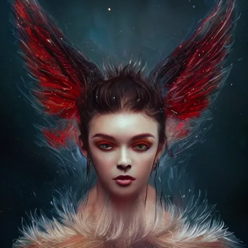 Prompt: highly detailed portait of satan, wearing broken wings, sexy body, high detail, 8 k, sharp fucos, smooth, art by wonbin lee, lane brown, z ed, wenfei ye, finnstark, oleg bulakh, felix englund