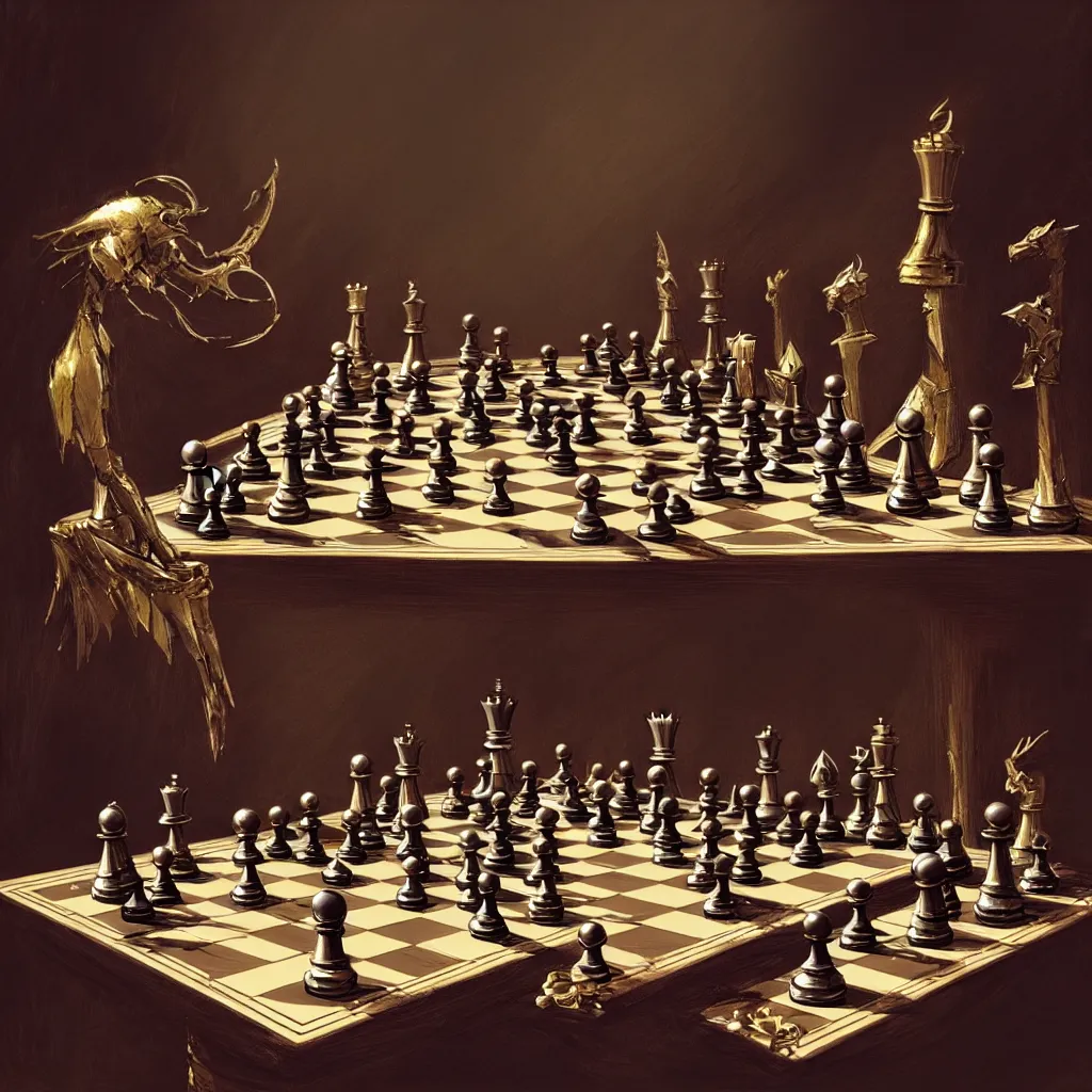 Image similar to fantasy set of chess pieces on chess board, studio shot, by gaston bussiere, anna nikonova aka newmilky, greg rutkowski, yoji shinkawa, yoshitaka amano, tsutomu nihei, muira, moebius, donato giancola, trending on artstation, featured on pixiv