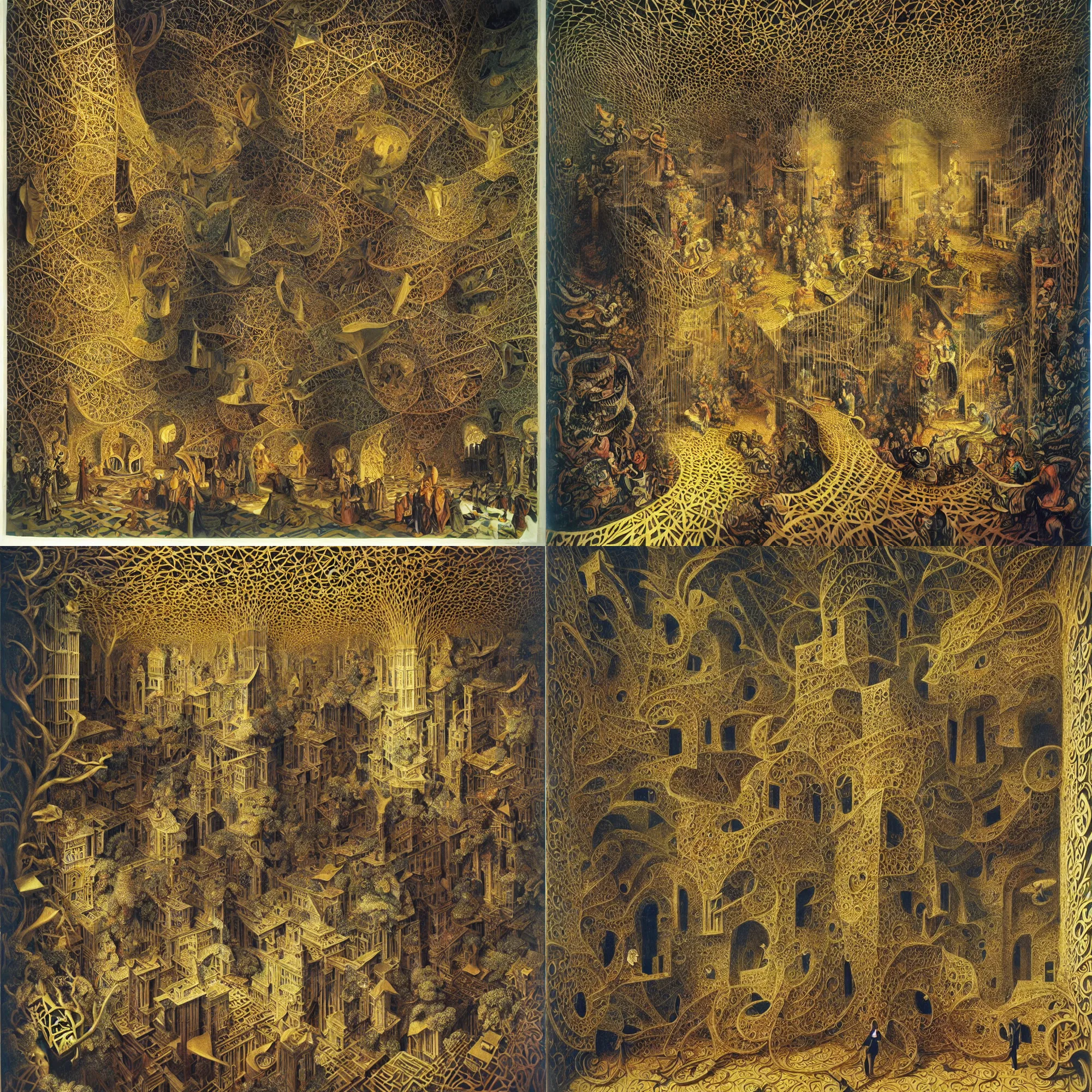 Prompt: building, jungle, kirigami, dichromatism, paradox, volumetric light, insanely detailed and intricate, hypermaximalist, elegant, ornate, hyper realistic, super detailed, by remedios varo uranga