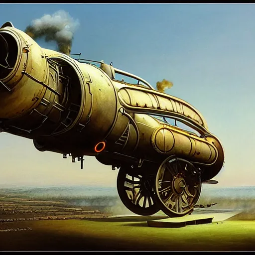 Prompt: a steam punk machine by peter elson