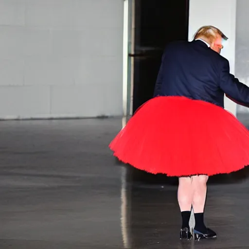 Image similar to donald trump in a tutu,