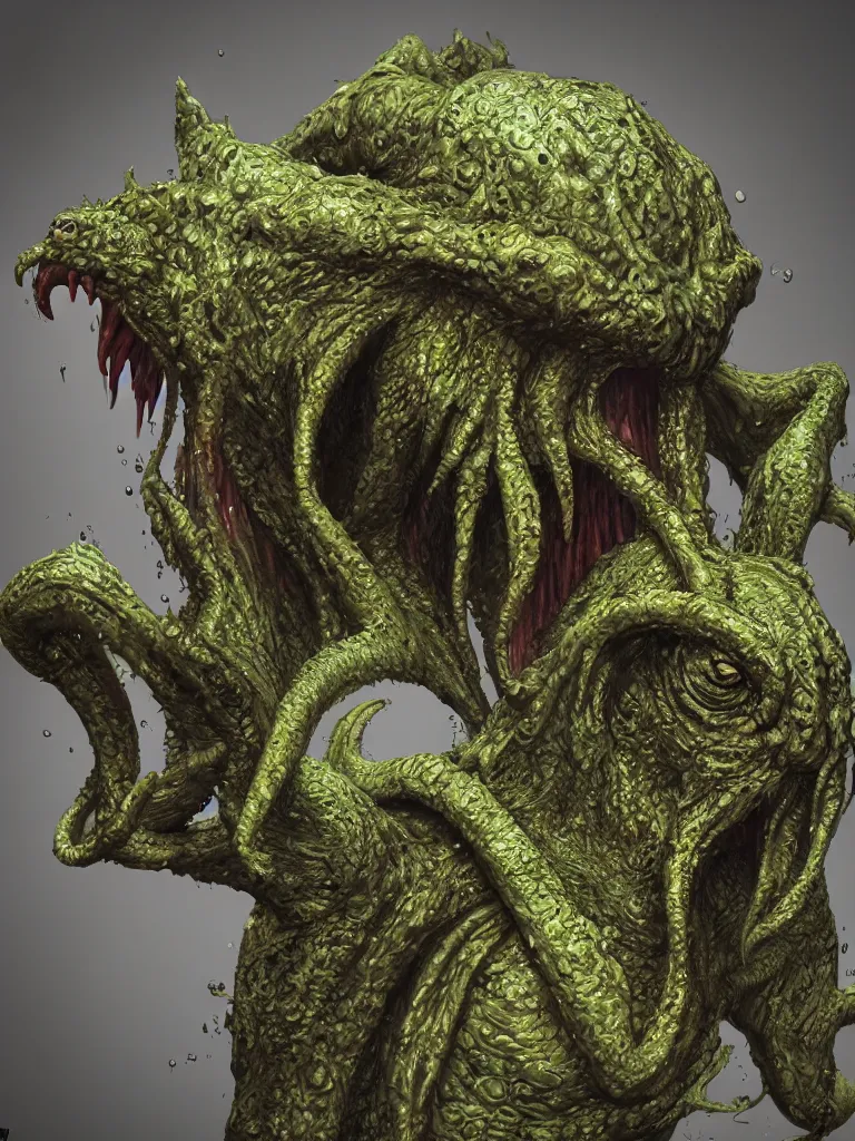 Image similar to Cthulhu monster, epic, detailed, 4k, realistic, trending on artstation