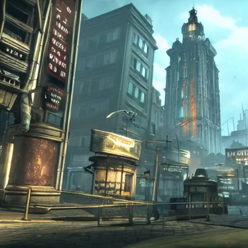 Prompt: the city of rapture bioshock