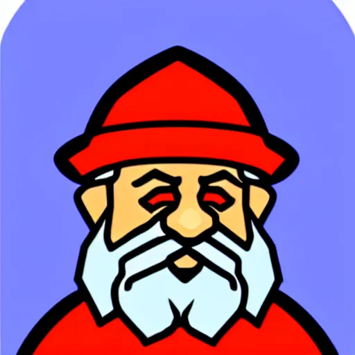 Image similar to karl marx wizard pondering his orb, discord emoji, 2 d, flat, coherent, orthographic, transparent background, svg