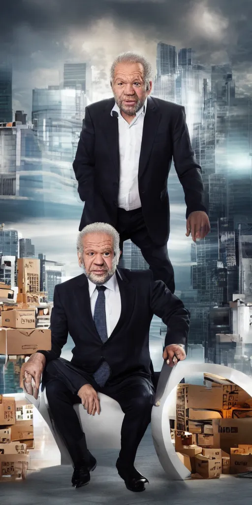 Prompt: alan sugar turning into an advert, the apprentice, hyperdetailed, 8 k